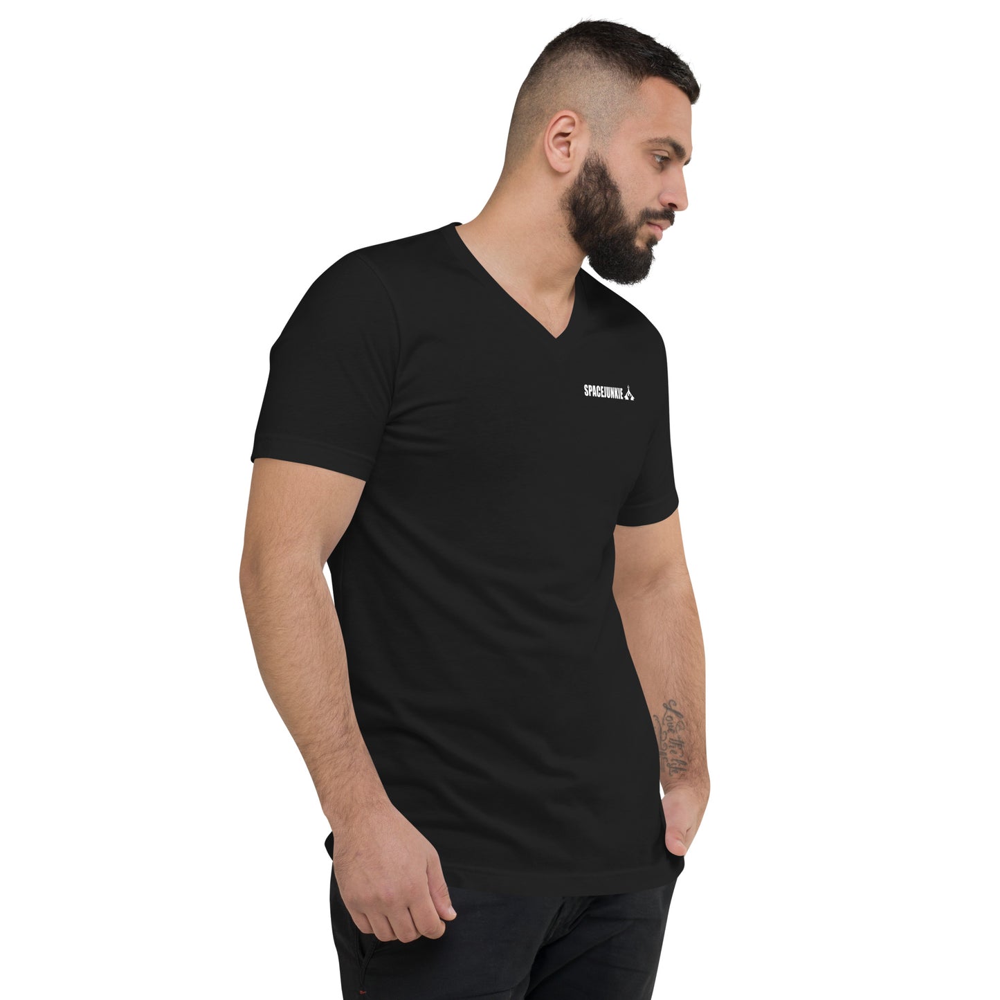 Spacejunkie V-nyakú prémium férfi póló