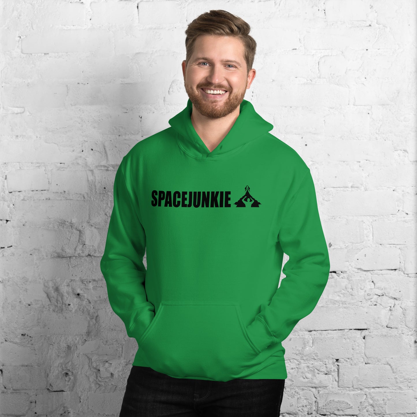 Spacejunkie férfi kapucnis pulcsi világos
